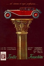 Poster Manifesto Locandina Vintage Automobili Isotta Fraschini Arredo  Ufficio
