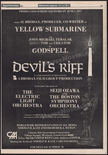 E.L.O. - DEVIL's RIFF - Original 1977 Trade AD/ poster_ Electric Light Orchestra - Picture 3 of 3
