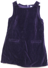 NWT VTG Old Navy Toddler Girl Sz 2 3 Plum Purple Velvet Shift Dress 100 Cotton