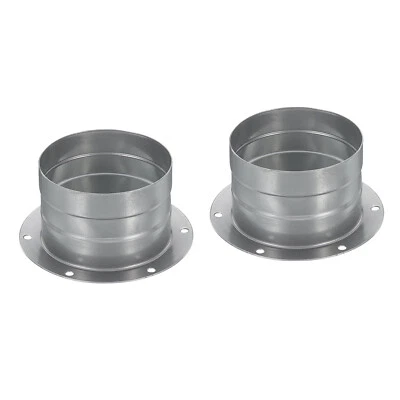 UXCELL 2Pcs 3 Inch Duct Connector Flange Metal Straight Pipe Exhaust Hose Flange