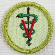 Veterinary Science/Veterinary Medicine Current Plastic Back Merit Badge [MB-196]