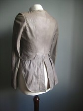 FULL CIRCLE LEATHER JACKET 8 10 S tailcoat frock biker distress crop steampunk