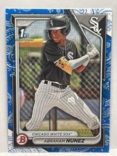 2024 Bowman Abraham Nunez 1st Bowman #BP-56 Blue Pattern /250 Chicago White Sox