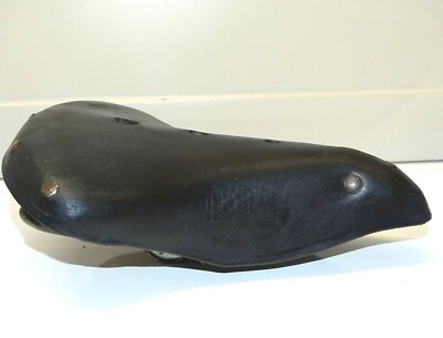 Très Ancienne Selle De Vélo Vintage Cuir Marron - Marque Verybest