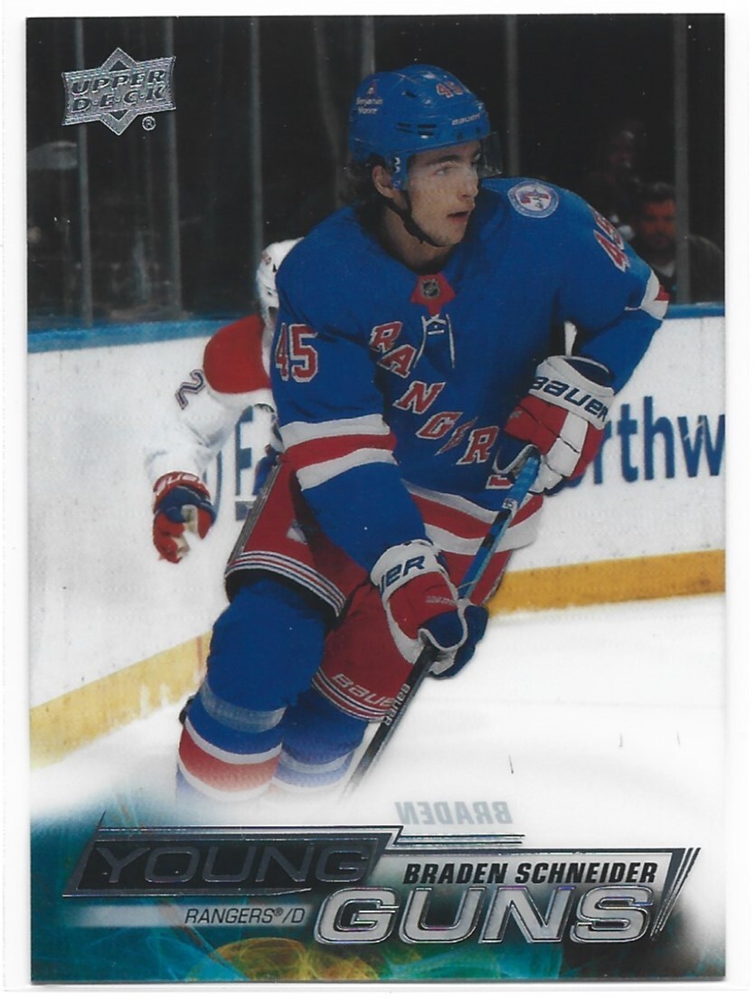 2022-23 Upper Deck Series 1 Braden Schneider Clear Cut Young Guns Parallel #214