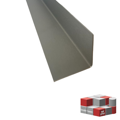 Winkel Edelstahl Dekorseite innen Sockelleiste Abschlussleiste K240 V2A 0,8 mm