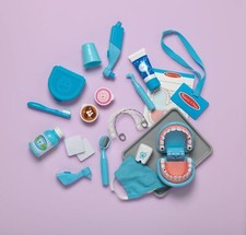 Super Smile Dentist Kit w/ Play Set of Teeth and Dental Accessories 25 Toy Pcs 