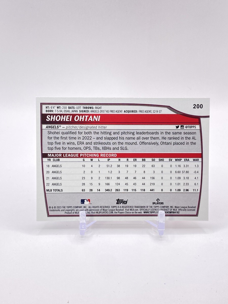 2023 Topps Big League Baseball #200 Shohei Ohtani Los Angeles