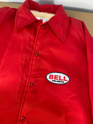 Vintage 70s 80s Bell Helmets Windbreaker Coat Jacket Lined Racing