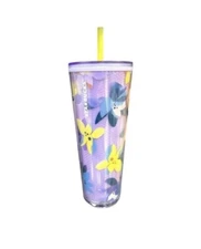 Starbucks 2023 Winter Magnolia Flower Mesh Purple Lavender Cold Cup, Venti