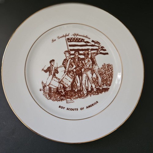 Norman Rockwell Boy Scouts Of America Collector Plates 1970's Lot 4 - Picture 4 of 9