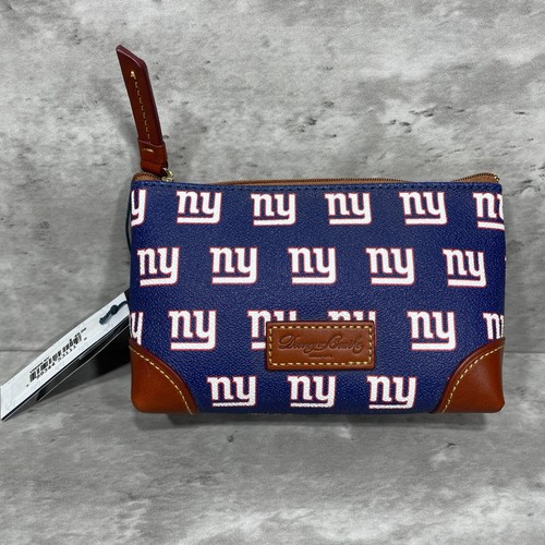 Dooney & Bourke NFL NY Giants Cosmetic Bag Zippered Pouch 6.5 X 4 X 2 New