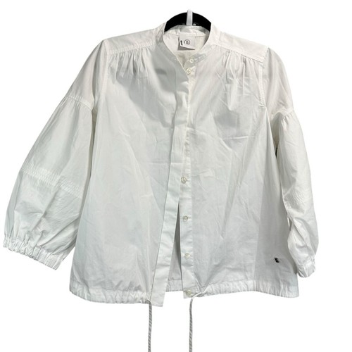 BOGNER Amily White Poplin Button Cotton Blouse Size XS/4 - Picture 4 of 8