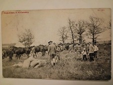 Picket Line U.S. Cavalry Highland Park Illinois U.S. Army Soldiers Camp Postcard