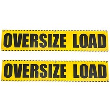  2 Pack Wide Load Sign  Oversize  12" x 60", Yellow and Black