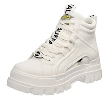 Buffalo Aspha Mid - Stivaletti Plateau Bianco - Donna Scarpe Stivaletti