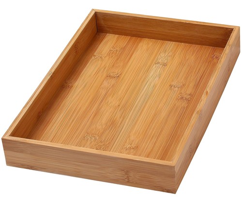 & Kitchen Bamboo Drawer Organizer Box 14" Lx10 Wx2 H #319