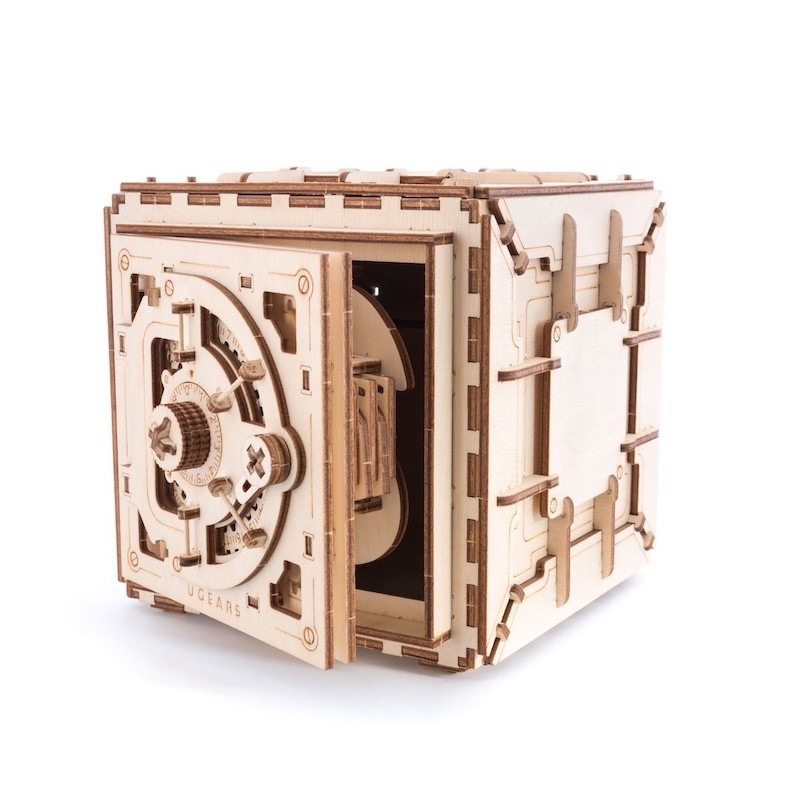 Coffre-fort mécanique puzzle 179 pcs UGEARS avec serrure à combinaison secrète