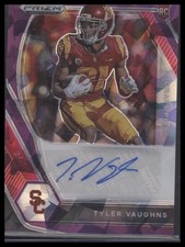 2021 Panini Prizm Draft Picks #DPA-TVA Tyler Vaughns Auto Purple Ice #/99