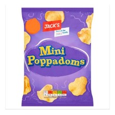 Jack's Mini Poppadoms 30g [PM 75p 2 for £1.25 ], Case of 18