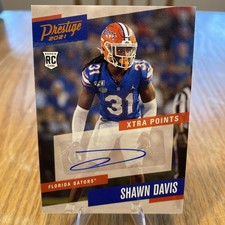 2021 Panini Chronicles Draft Picks Prestige Shawn Davis Xtra Points Orange Auto