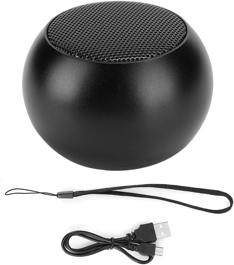Portable Aluminum Bluetooth Speaker with Hi-Fi Stereo Sound and Bm3D Technology in Sleek Black Design