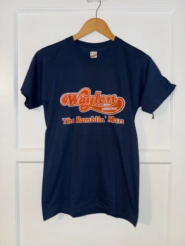 80s Vintage Waylon Jennings "The Ramblin' Man" Concert T-Shi 1980s vintage concert t-shirt, vintage, size S, single stitch, B+ condition
