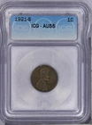 1921-S Lincoln Wheat Cent ICG AU55
