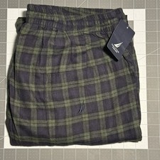 New Nautica Men s Classic Hunter Plaid Lightweight 100 Cotton PJ Pants - Large