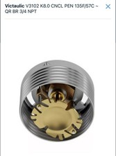 Victaulic V3102 K8.0 CNCL PEN 135f/57c QR BR 3/4 NPT Sprinkler Head New