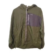 cabelas outfitter windbreaker men’s Large green gray lightweight jacket Outdoors