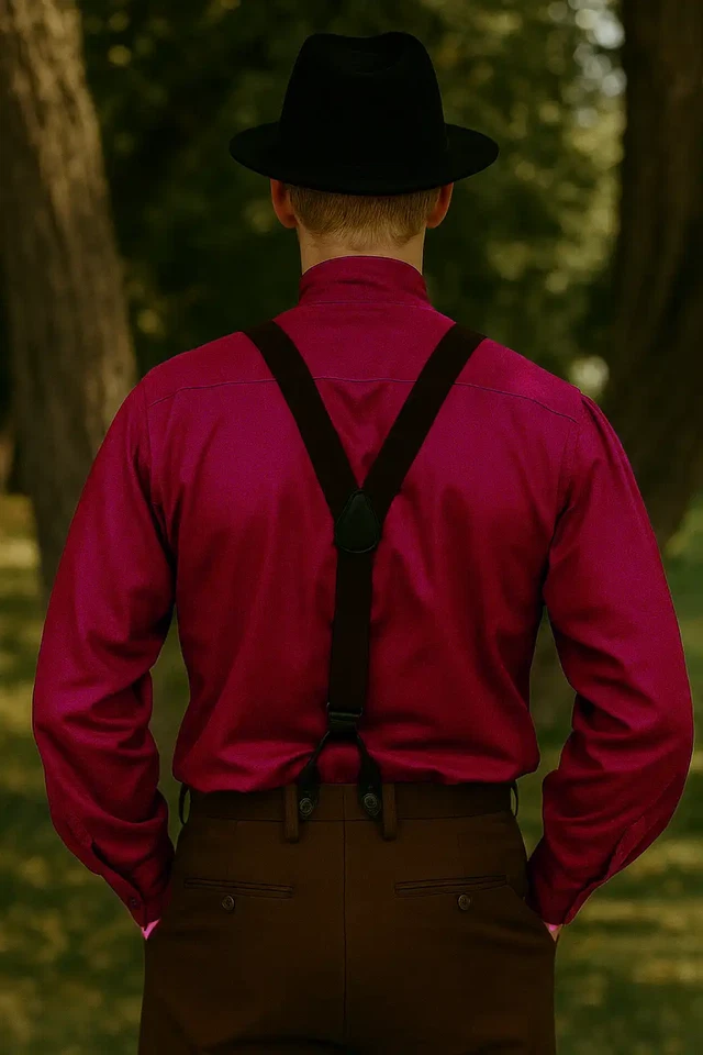 ThePirateDressing стимпанк викторианский костюм сеньор рубашка [розовый] - Изображение 3 из 4