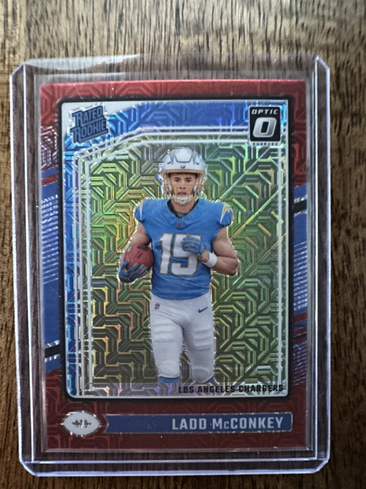 2024 Donruss Optic - LADD McCONKEY- #266 Rookie Red Mojo Prizm (RC) - Chargers