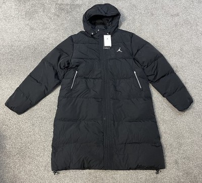 Herren Nike Jordan Flight Down Parka Jacke Mantel - Schwarz - FB7313 010 - L-Tall
