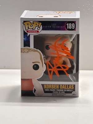 Funko Pop ! THE FIFTH ELEMENT - KORBEN DALLAS #189 SIGNED COA AUTHENTICATED