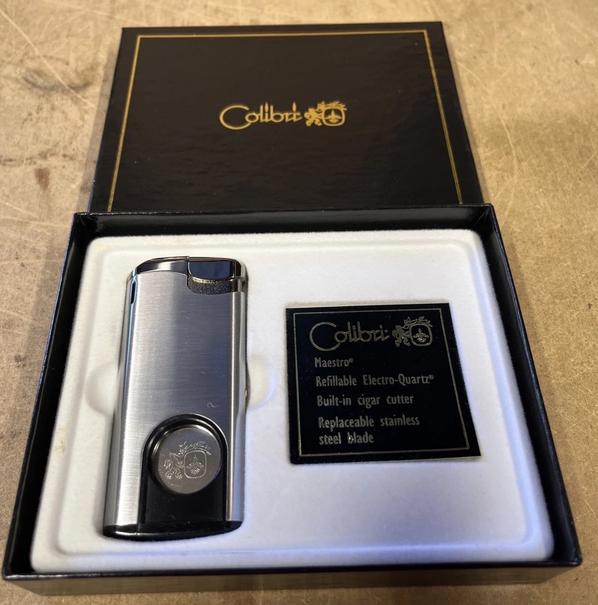 With Built-in Cigar Cutter In