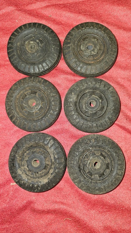 Vintage (6) Nylint Crane Wheel Tires 2 1/2”