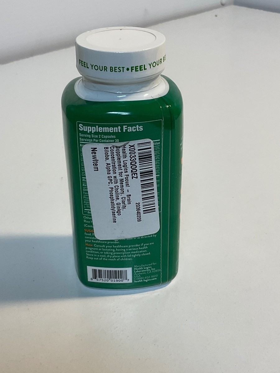 Health Logics FOCUS! Brain Health Cognitive Support Supplement 60 Caps New