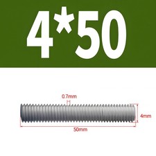 M2 M2.5 M3 M4 A2 STAINLESS STEEL THREADED ROD FULL THREAD STUDDING BAR