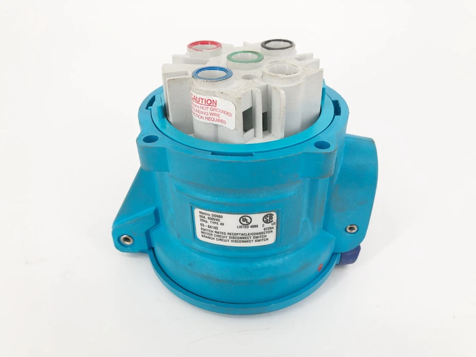 New Meltric 63-64143 Receptacle Connector DSN60 60A 3P + E 600VAC 20HP - No Box - Image 2 of 4