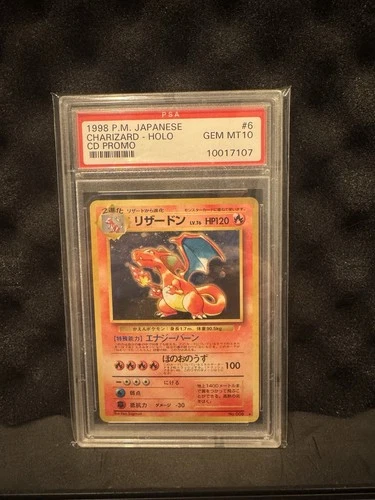 PSA 10 1998 Japanese Charizard CD Promo Holo #6 Pokemon Card GEM MINT