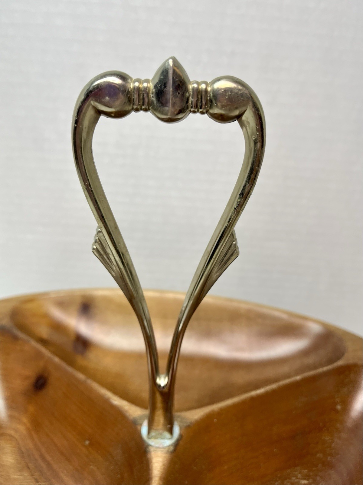 Vintage Rosewood Kromex Solid Wooden Serving Dish with Handle