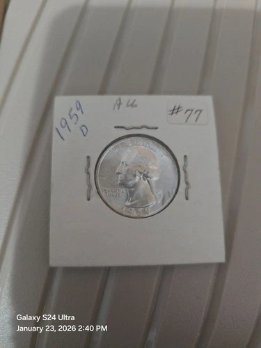 1959 D Silver Washington Quarter -  a nice  uncirculated coin