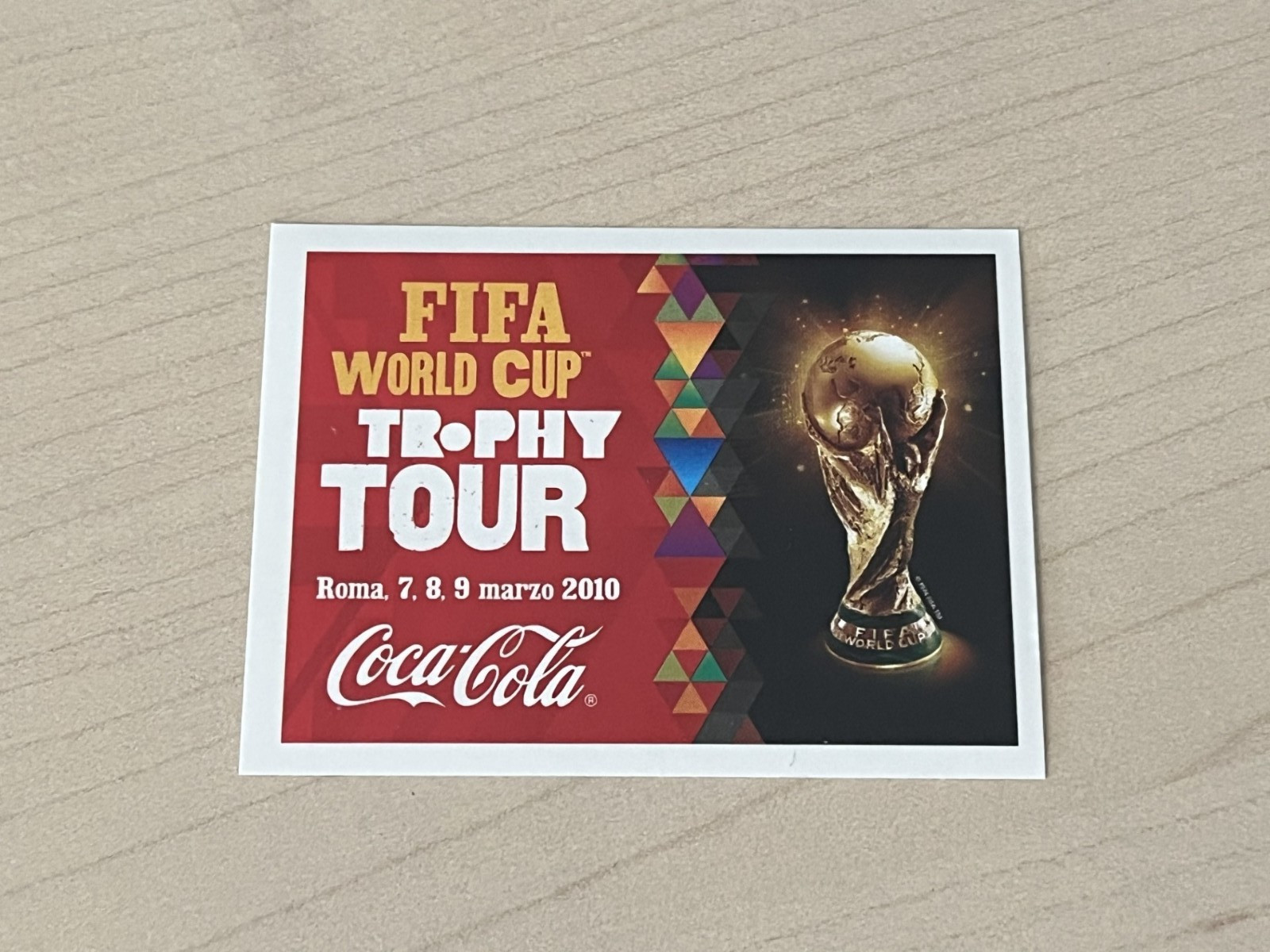 Panini World Cup 2010 - Trophy Tour Sticker - excellent condition