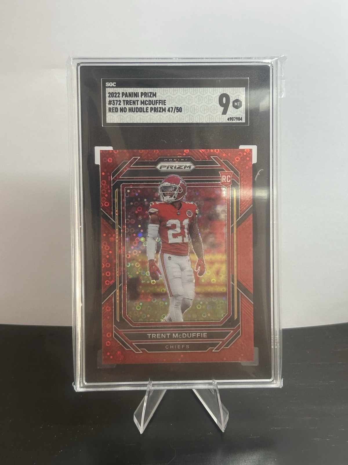 Trent McDuffie Panini Prizm #372 No Huddle Red