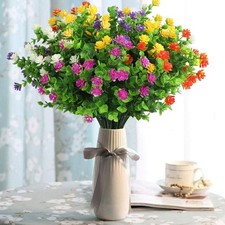 10 Bundles Artificial Flowers, Outdoor Gypsophila Baby's Breath Flowers, New