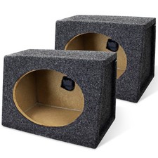QPower Angled Style 6x9" Audio Speaker Box Enclosures, 2 Speaker Boxes Open Box