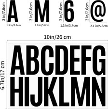 Vinyl Alphabet Number Stickers, Waterproof, Self-Adhesive for Mailboxes,Window