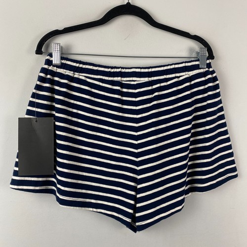 Tuckernuck Pomander Place Navy Stripe Structured Knit Milo Short Large