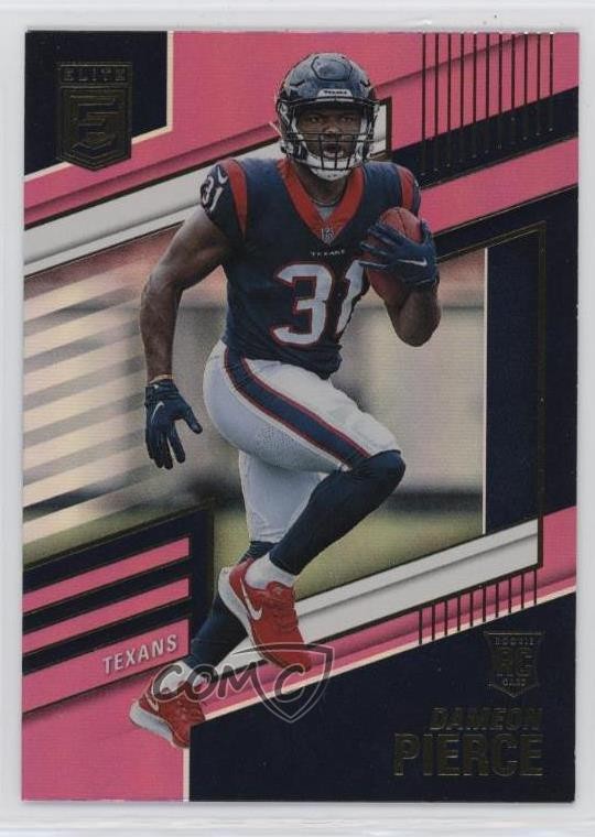 2022 Panini Donruss Elite Rookies Pink Dameon Pierce #161 Rookie RC 6b4